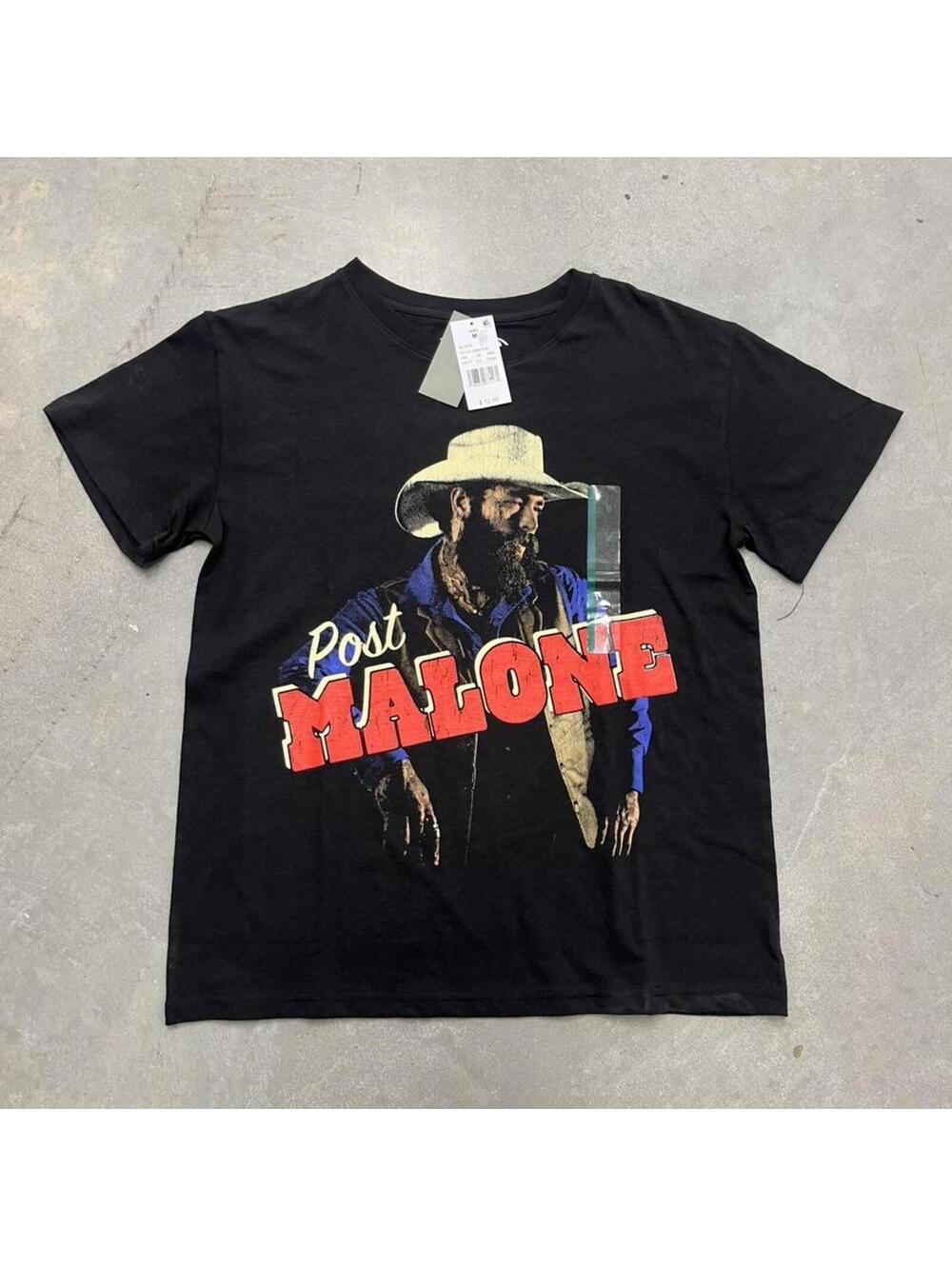 NWT Post Malone Graphic T Shirt Mens Medium Black Country Western